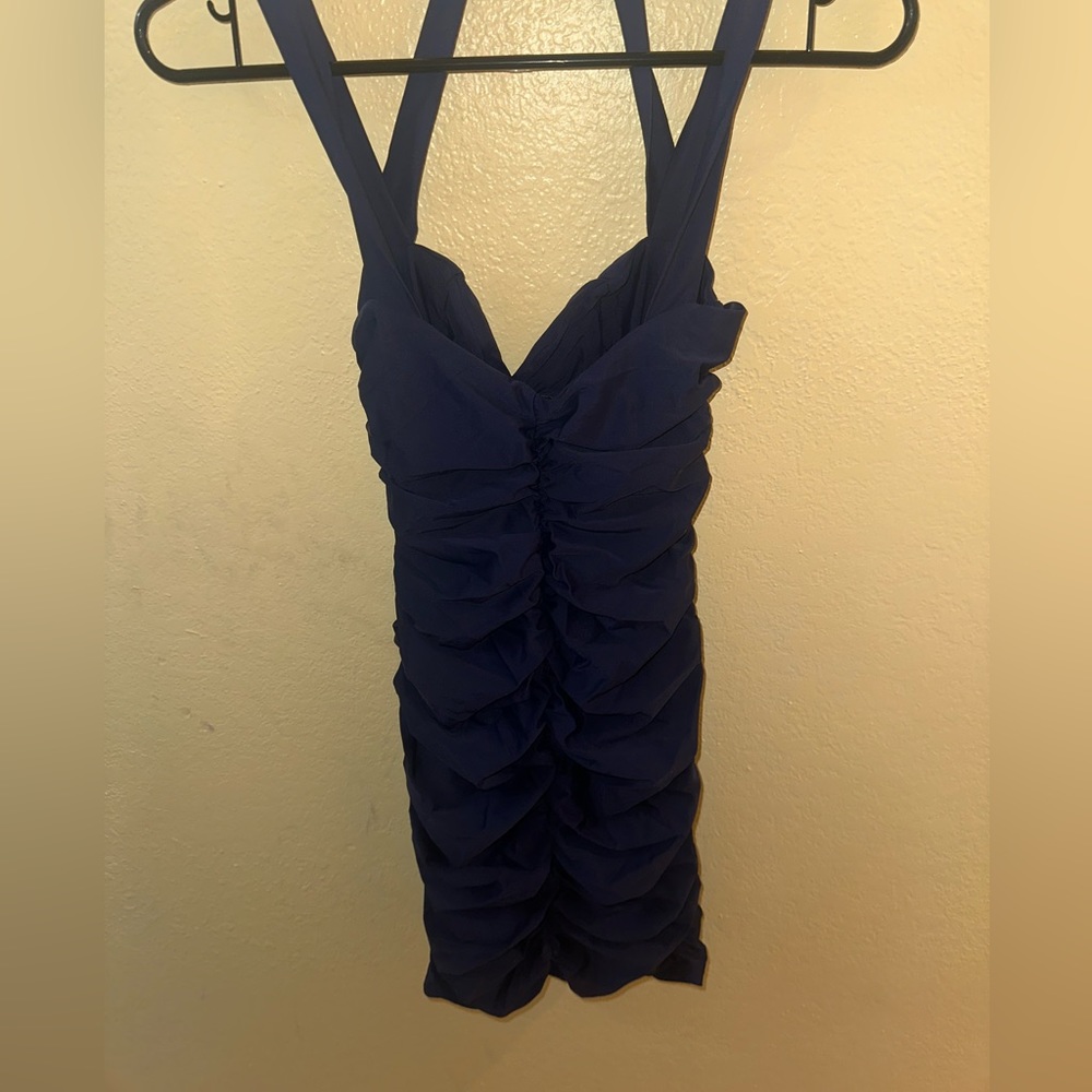 Tiger Mist ruffle body-con dress
